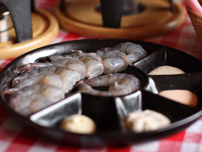 Shrimp Fondue (for one)